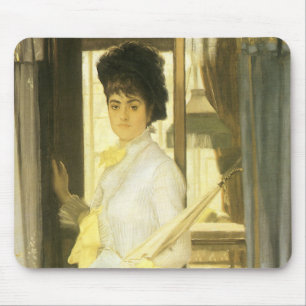 Tapis De Souris Portrait de Miss Lloyd par Tissot, Portrait Vintag