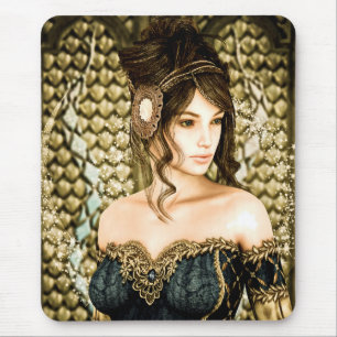 Tapis De Souris Portrait de Princesse de Conte de Fées Enchanté