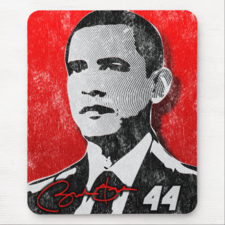 Tapis De Souris Portrait de rouge de Barack Obama