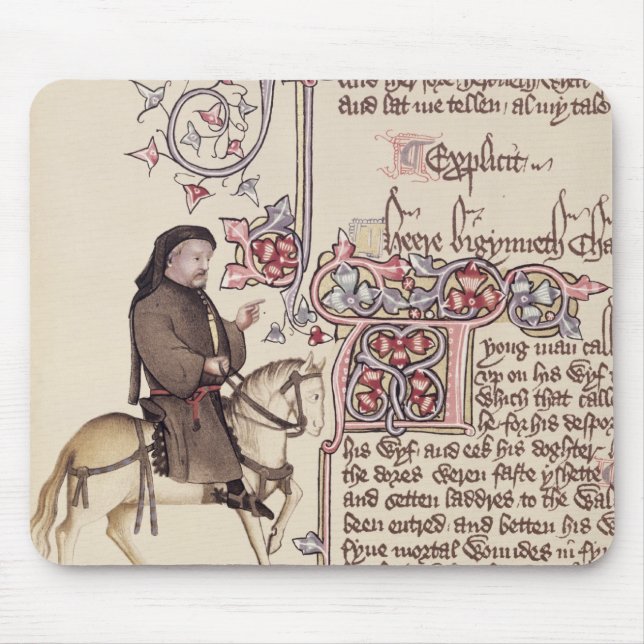 Tapis De Souris Portrait de télécopie de Geoffrey Chaucer de (Devant)