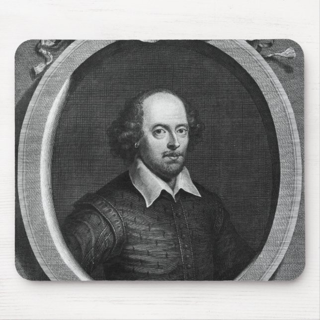 Tapis De Souris Portrait de William Shakespeare 1719 (Devant)