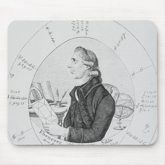 Tapis De Souris Portrait d'Ebenezer Sibly entouré (Devant)