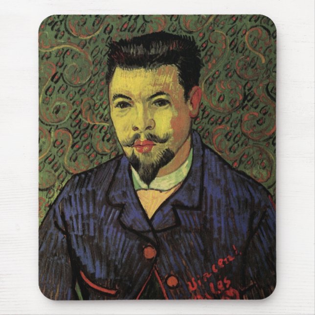 Tapis De Souris Portrait du Docteur Felix Rey par Vincent van Gogh (Devant)