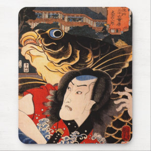 Tapis De Souris Portrait d'un acteur avec un poisson