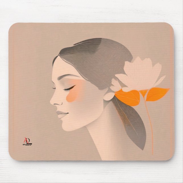 Tapis De Souris Portrait d'un crayon en couleur (Devant)