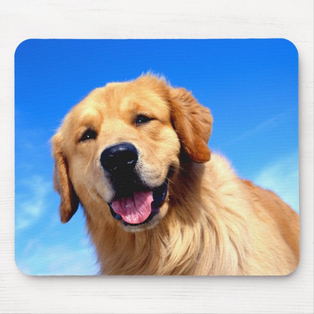 Tapis De Souris Portrait d'un Golden Retriever (Devant)