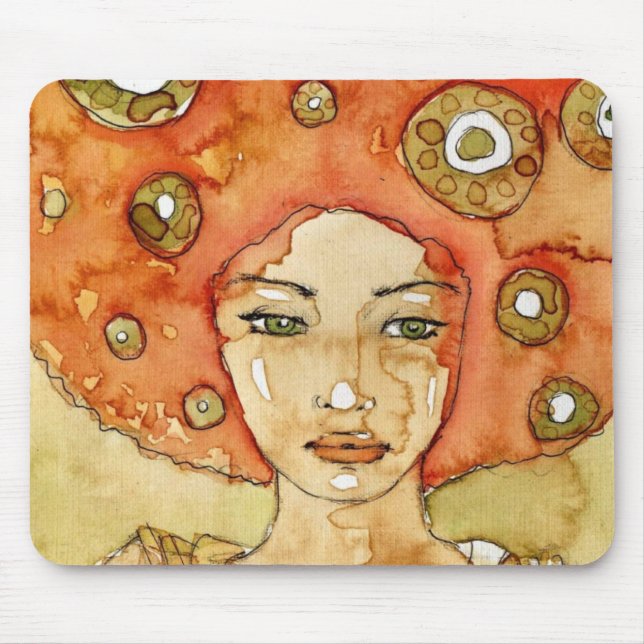 Tapis De Souris Portrait d'une belle fille (Devant)