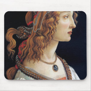 Tapis De Souris Portrait d'une dame, Sandro Botticelli