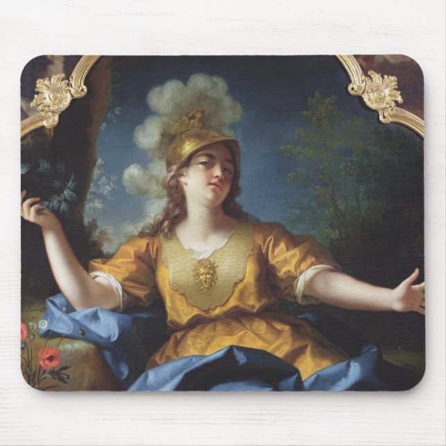 Tapis De Souris Portrait d'une femme comme Minerva, 1730 (Devant)