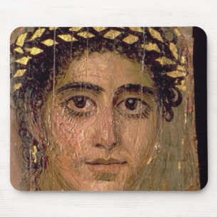 Tapis De Souris Portrait d'une femme, de Fayum, Romano-Égyptien,