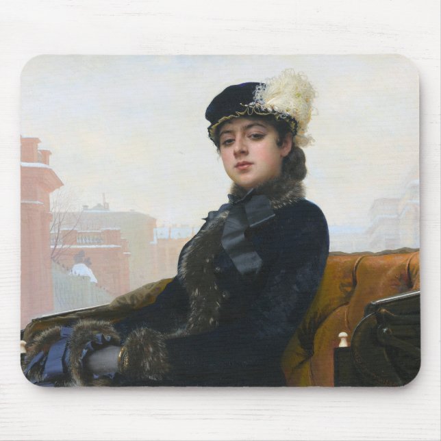 Tapis De Souris Portrait d'une femme inconnue, Ivan Kramskoi (Devant)