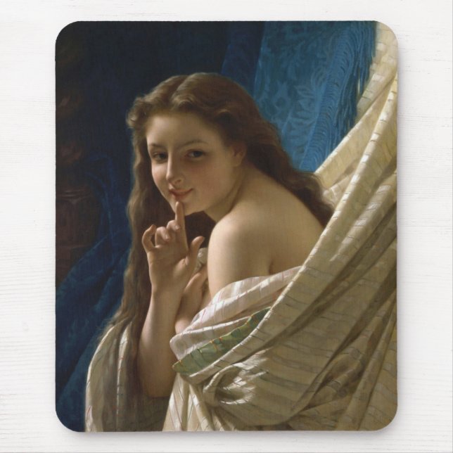 Tapis De Souris Portrait d'une jeune femme merveilleusement flirté (Devant)