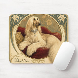 Tapis De Souris Portrait élégant de lévrier afghan