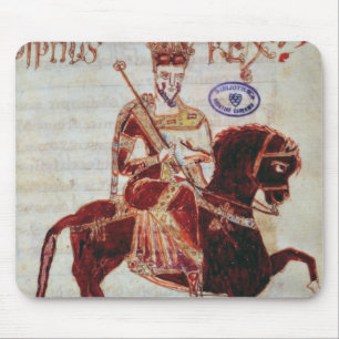 Tapis De Souris Portrait équestre de roi de Pepin de l'Italie