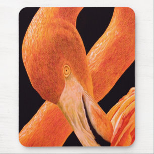 Tapis De Souris Portrait Flamant rose