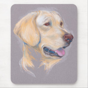 Tapis De Souris Portrait jaune de labrador retriever