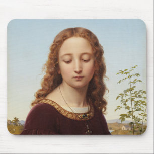 Tapis De Souris Portrait Jeune femme Ernst Degré peinture art canv
