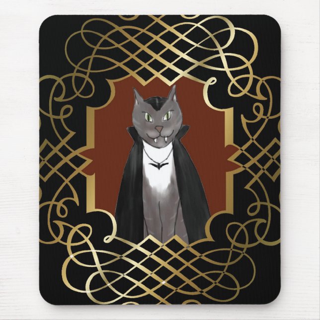 Tapis De Souris Portrait Mousepad de Kitty de vampire (Devant)