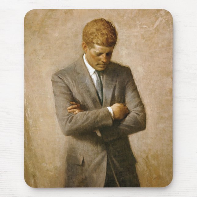 Tapis De Souris Portrait officiel de John F. Kennedy par Aaron (Devant)