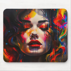 Tapis De Souris Portrait surréaliste gras