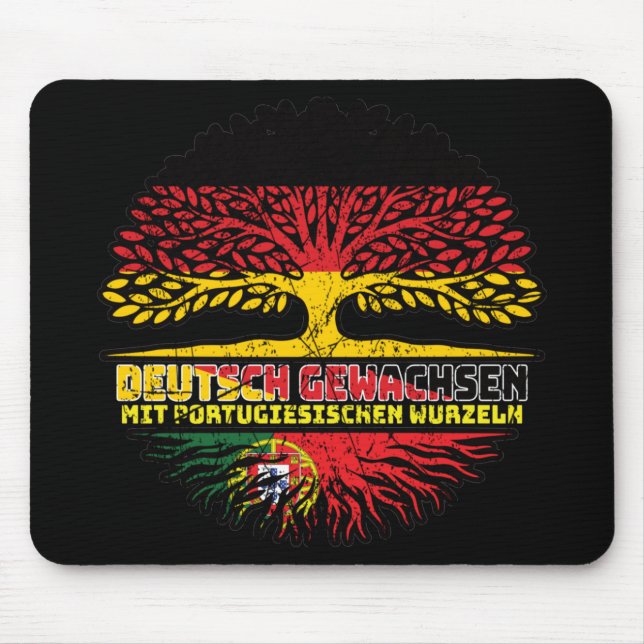 Tapis De Souris Portugal Portugiesisch Deutsch Deutschland Baum (Devant)
