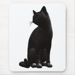 Tapis De Souris Poser la souris de chat noir