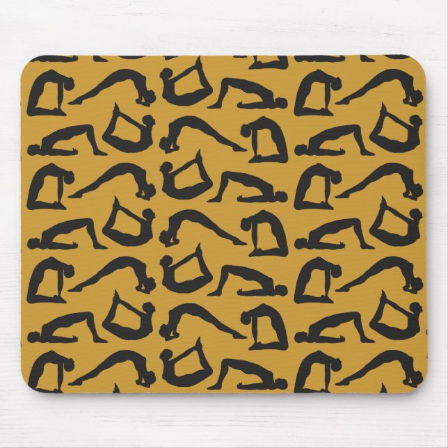 Tapis De Souris Positions de yoga Silhouettes (Devant)