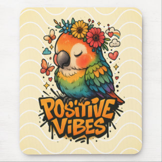 Tapis De Souris “Positive Vibes” Parrot