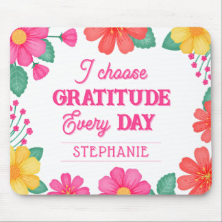 Tapis De Souris Positivité Inspirationnelle Personnalisable Floral