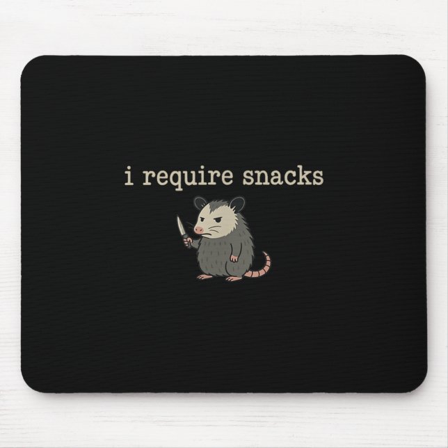 Tapis De Souris Possum I Requiert Snacks (Devant)