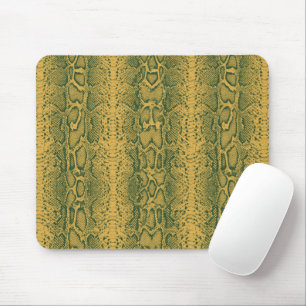 Tapis De Souris Poster de animal de peau de serpent vert jaune