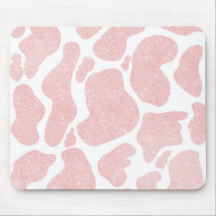 Tapis De Souris Poster de animal rose Gold Blanc Grand Cow Spots