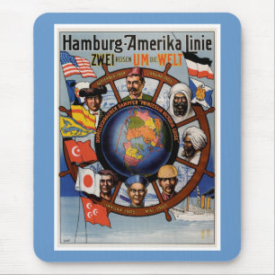 Tapis De Souris Poster de la ligne Amerika de Hambourg