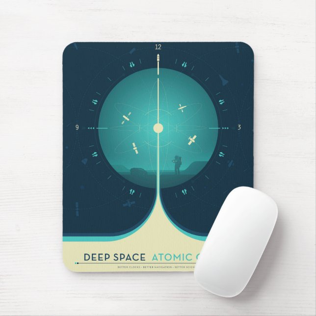 Tapis De Souris Poster de l'horloge atomique Deep Space, version b (Avec souris)