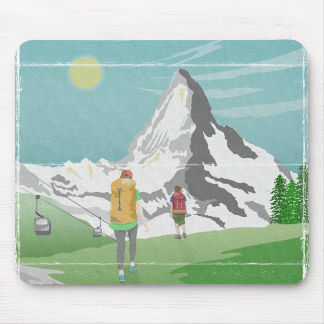 Tapis De Souris poster de voyage matterhorn Suisse (Devant)