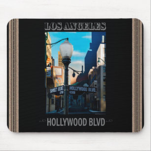 Tapis De Souris Poster Hollywood Blvd. Carte de souris