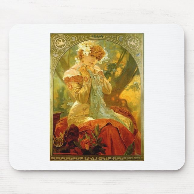 Tapis De Souris Poster Lefevre Utile 1904 (Devant)