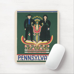 Tapis De Souris Poster Vintage voyage Pour Lancaster County, Pa
