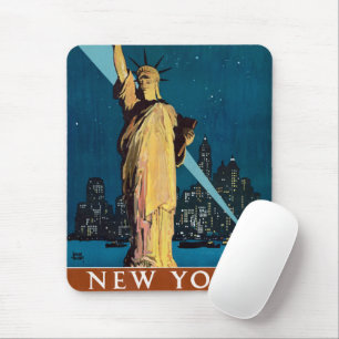 Tapis De Souris Poster Vintage voyage Pour New York