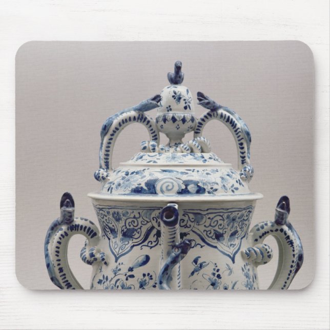 Tapis De Souris Pot, bleu et blanc de posset de Lambeth Delftware (Devant)