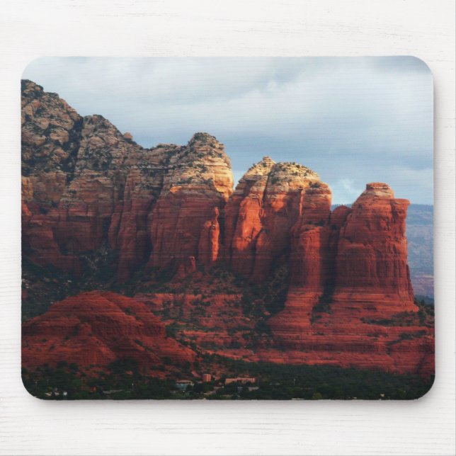 Tapis De Souris Pot de café nuageux Rock à Sedona Arizona (Devant)