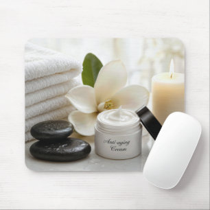Tapis De Souris Pot de crème anti-âge avec Magnolia