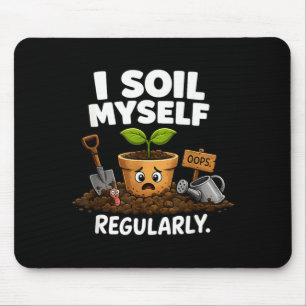 Tapis De Souris Pot de plante drôle de sol pour jardinier déjanté
