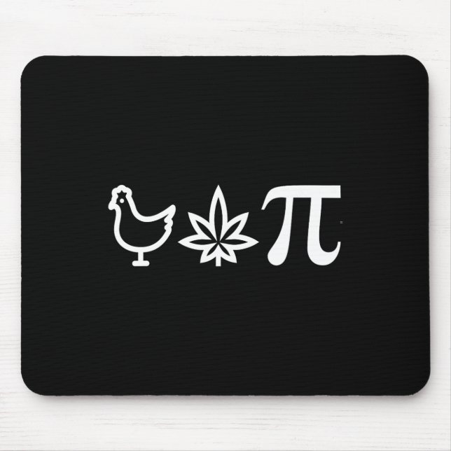 Tapis De Souris Pot de poulet Pie Pi Jour Mauvais Chiffre de mathé (Devant)