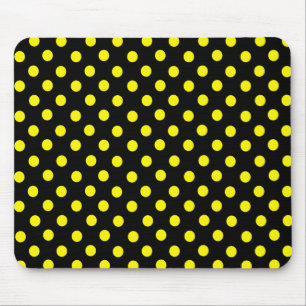 Tapis De Souris Pot Jaune Polka Dot Mousepad
