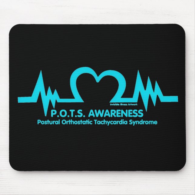 Tapis De Souris POTS...Bouton cardiaque (Devant)