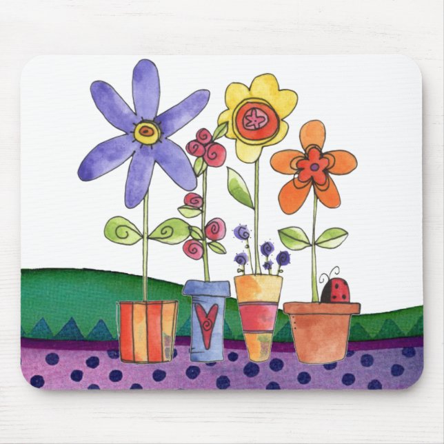 Tapis De Souris Pots de fleurs (Devant)