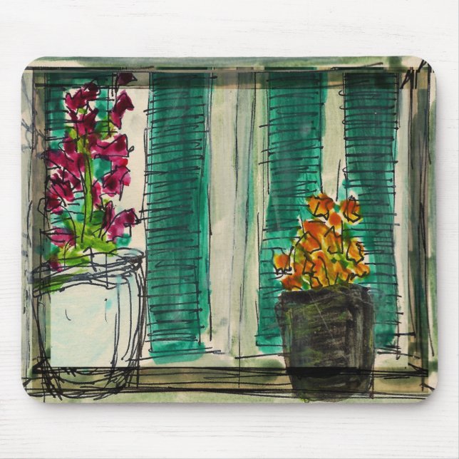 Tapis De Souris Pots de fleurs Mousepad (Devant)