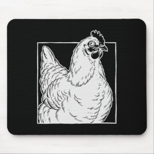 Tapis De Souris Poule Black Australorp - Art de la ferme vintage