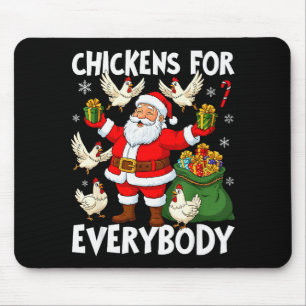 Tapis De Souris Poules pour tout le monde drôle de Père Noël Noël